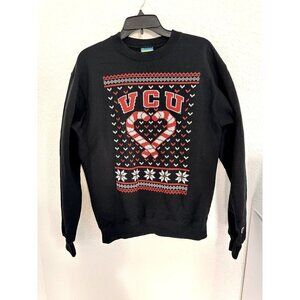Rare Champion Eco Fleece Future Friendly VCU Christmas Sweater Black Size M‎